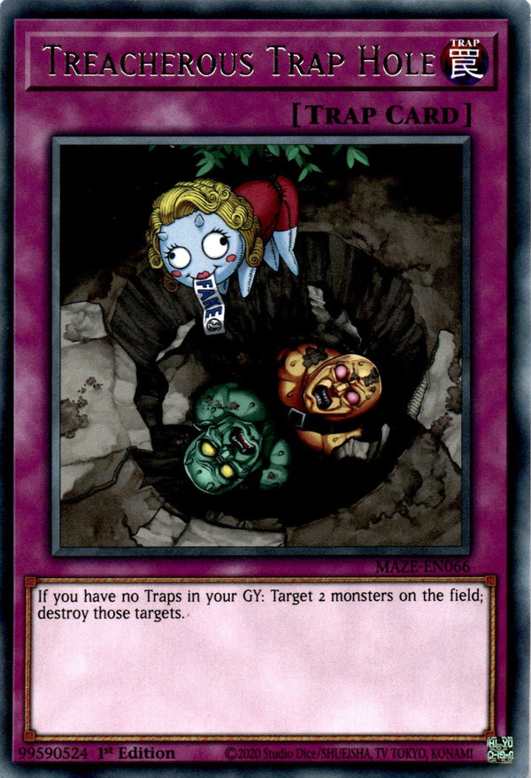 Yugioh Treacherous Trap Hole MAZE-EN066 Rare 1st Edition NM
