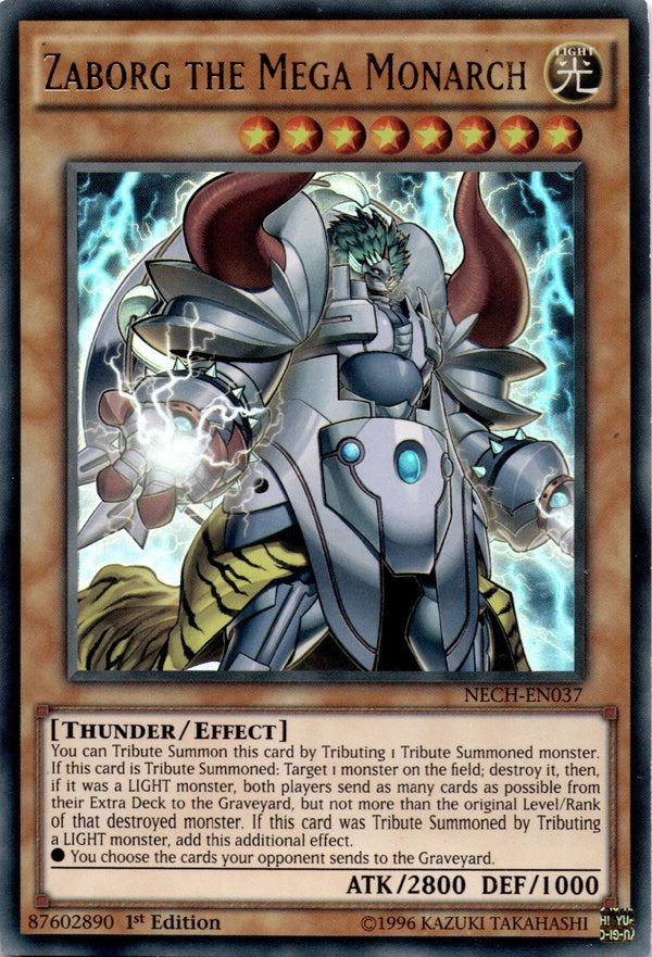 Yugioh Zaborg the Mega Monarch NECH-EN037 Ultra Rare 1st Edition LP