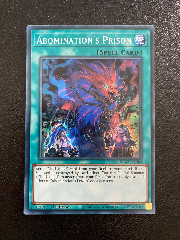 Yugioh Abomination's Prison RA02-EN064 Super Rare 1st Edition NM