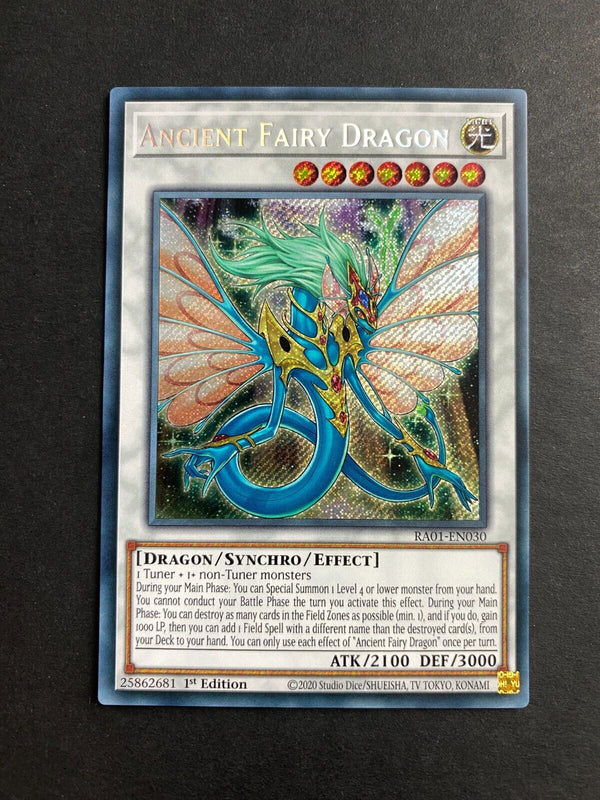 Yugioh Ancient Fairy Dragon RA01-EN030 Secret Rare 1st Edition NM