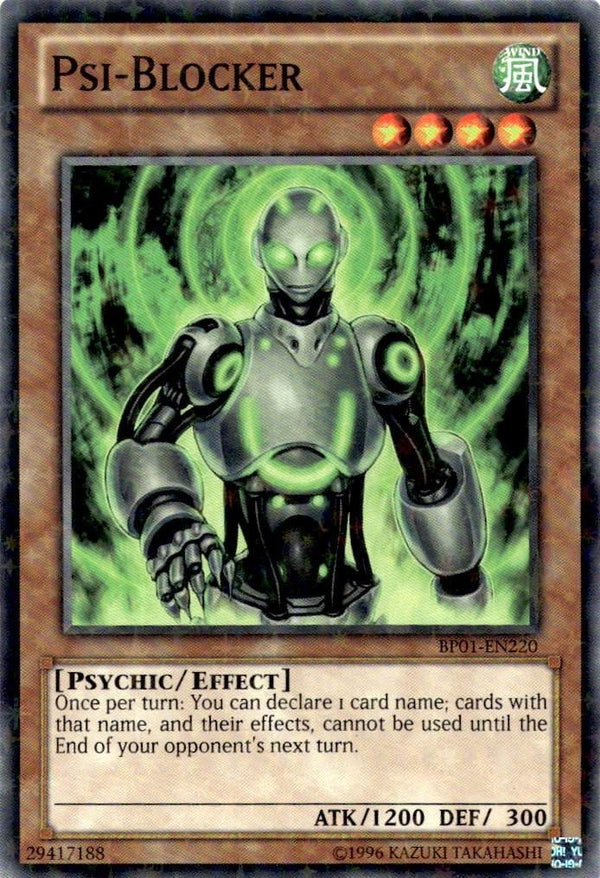 Yugioh Psi-Blocker BP01-EN220 Starfoil Rare Unlimited Edition NM