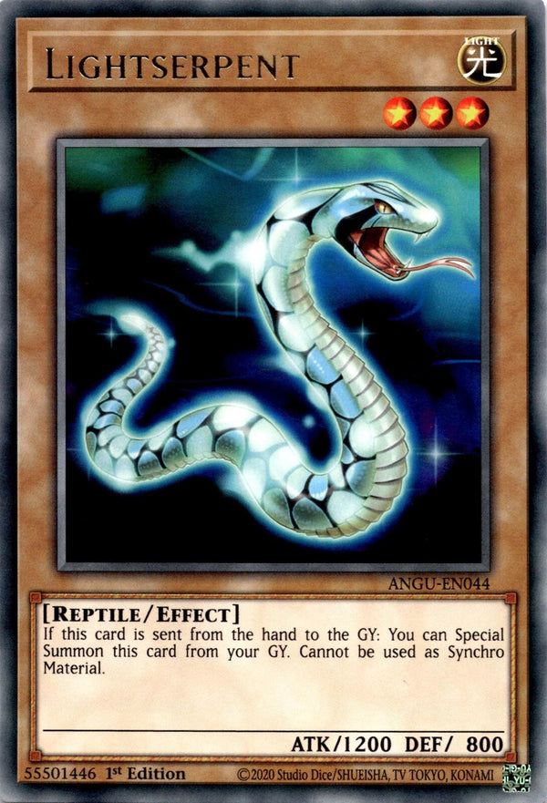 Yugioh Lightserpent ANGU-EN044 Rare 1st Edition NM