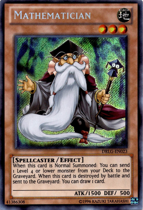 Yugioh Mathematician DRLG-EN023 Secret Rare 1st Edition LP
