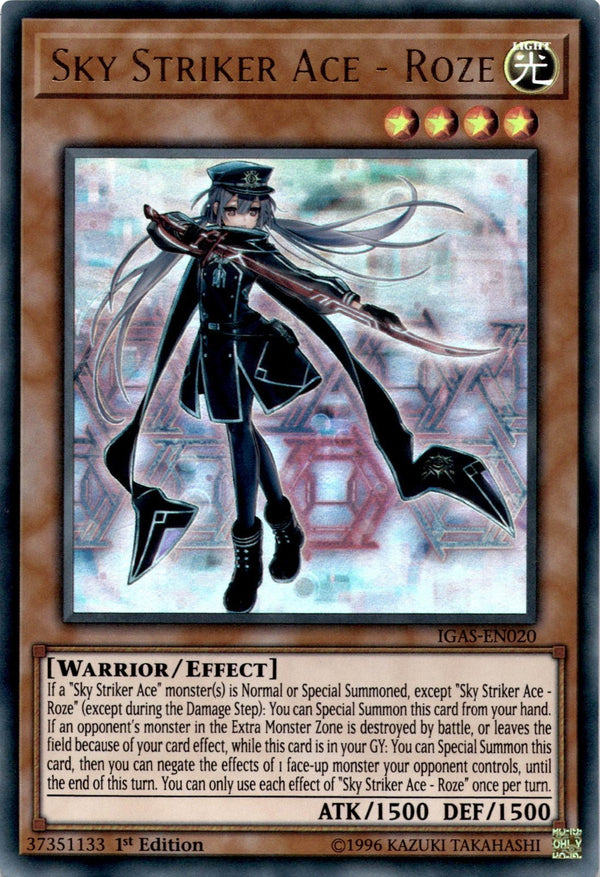 Yugioh Sky Striker Ace - Roze IGAS-EN020 Ultra Rare 1st Edition LP