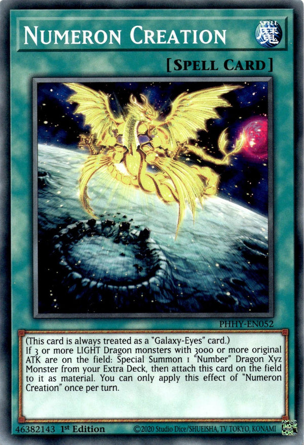 Yugioh Numeron Creation PHHY-EN052 Common 1st Edition VLP/NM