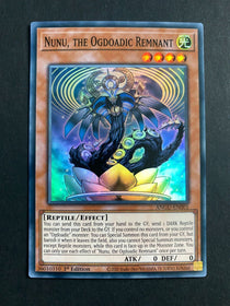 Yugioh Nunu, the Ogdoadic Remnant ANGU-EN001 Super Rare 1st Edition VLP/NM