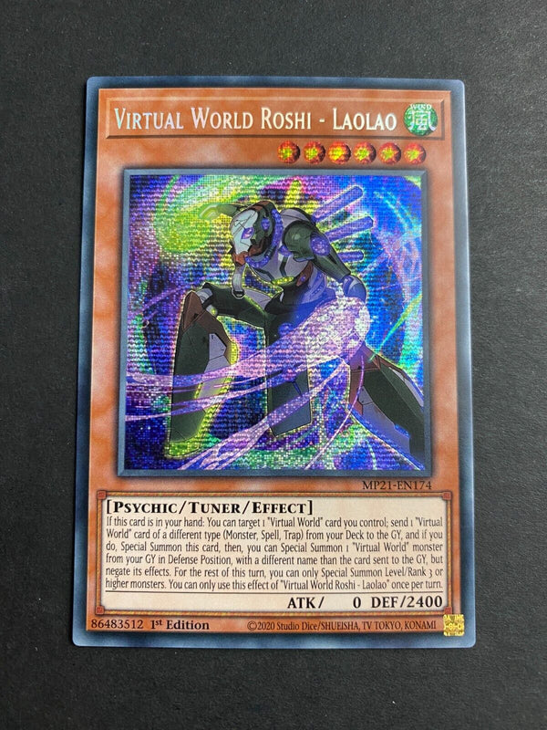 Yugioh Virtual World Roshi - Laolao MP21-EN174 Secret Rare 1st Edition NM