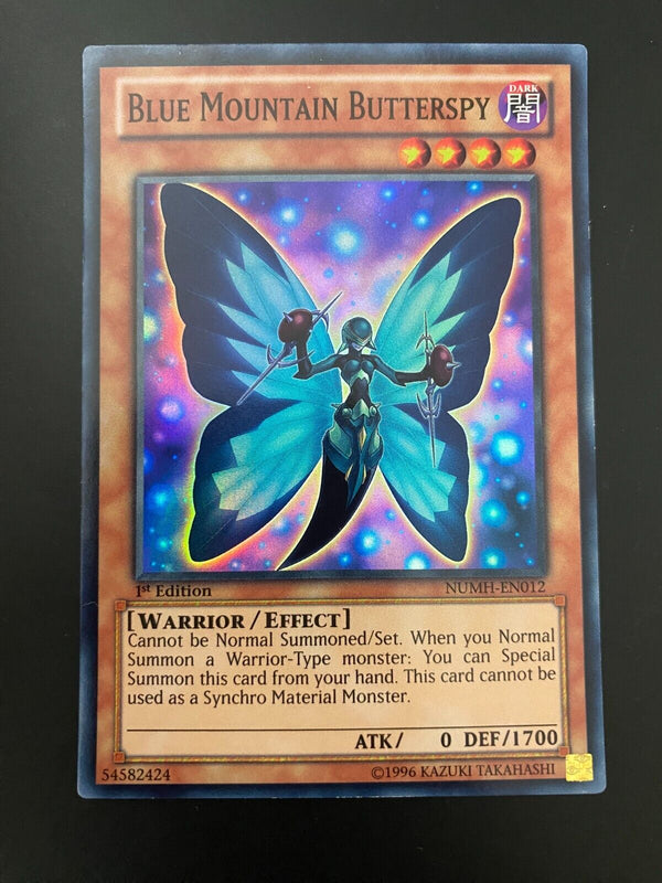 Yugioh Blue Mountain Butterspy NUMH-EN012 Super Rare 1st Edition NM