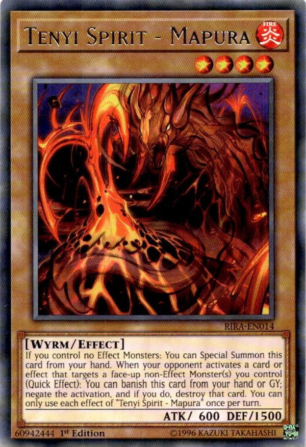 Yugioh Tenyi Spirit - Mapura RIRA-EN014 Rare 1st Edition VLP/NM