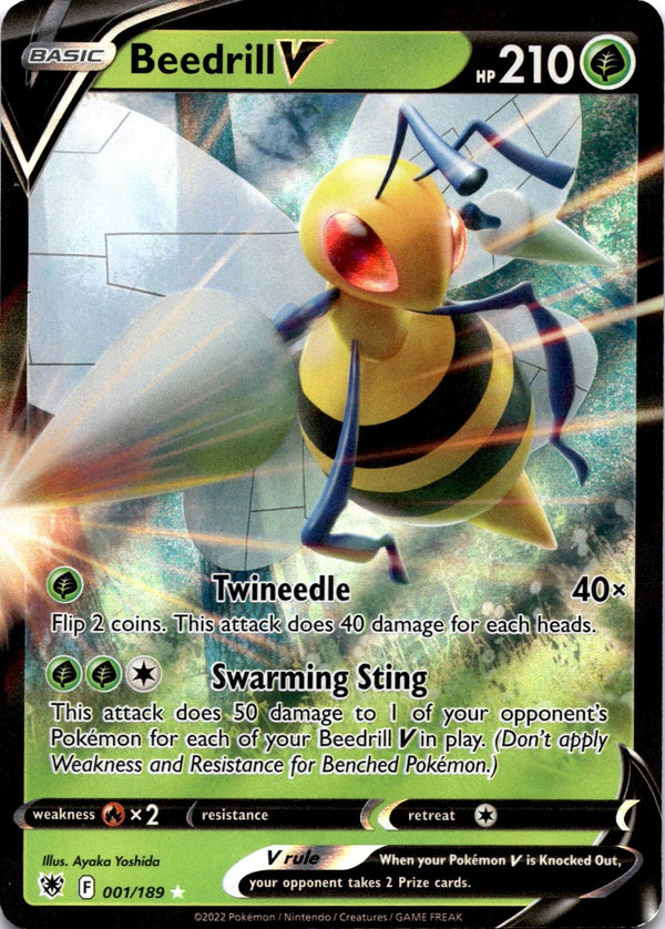 Pokemon Beedrill V 001/189 Astral Radiance Full Art Holo NM