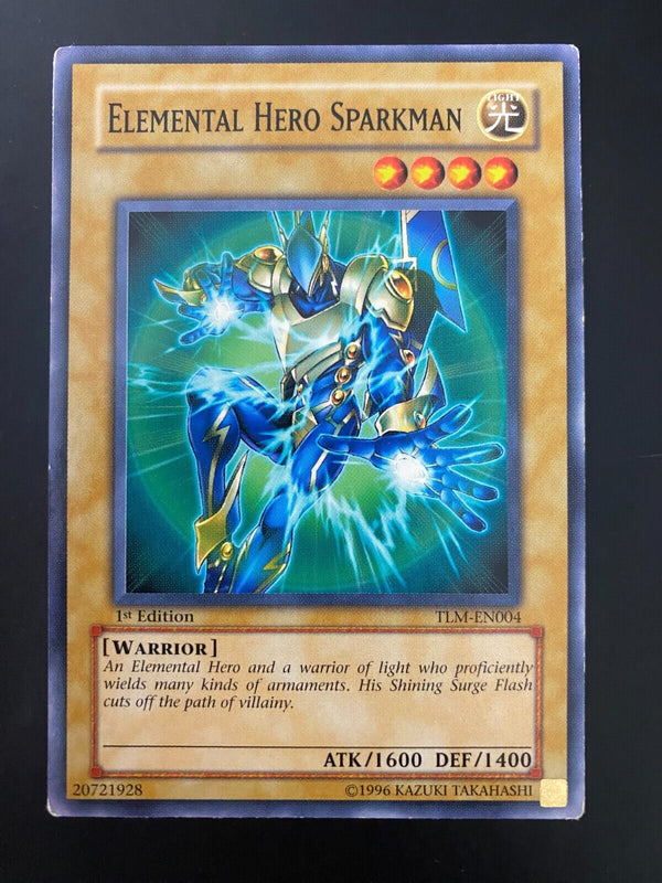 Yugioh Elemental Hero Sparkman TLM-EN004 Common 1st Edition MP