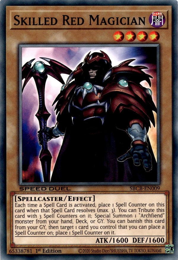 Yugioh Skilled Red Magician SBCB-EN009 Speed Duel Common 1st Edition NM