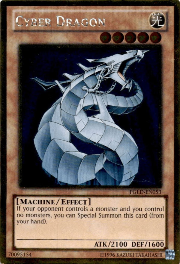Yugioh Cyber Dragon PGLD-EN053 Gold Rare Unlimited Edition MP