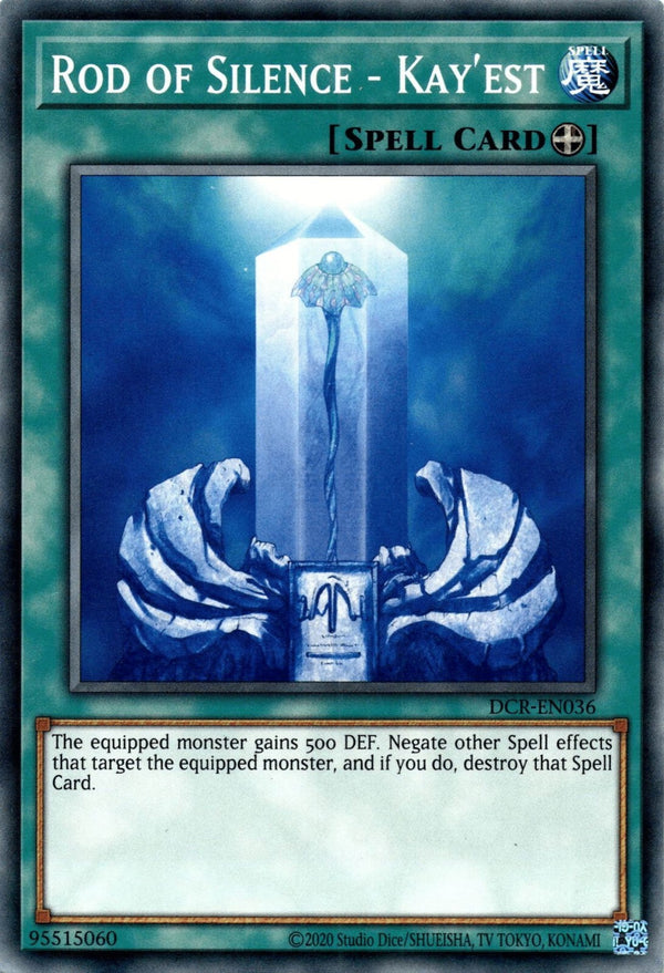 Yugioh Rod of Silence - Kay'est DCR-EN036 Common Unlimited Edition NM