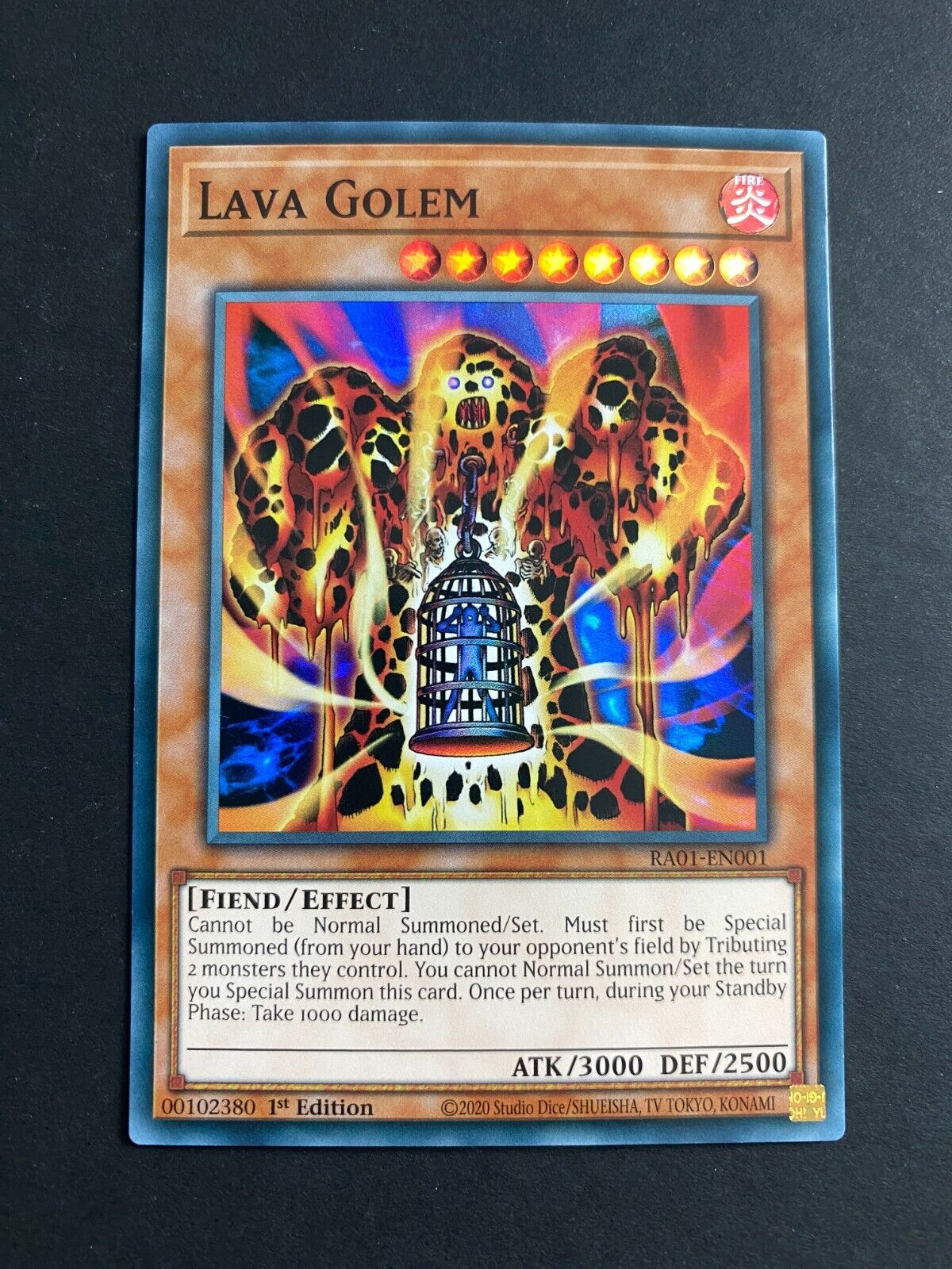 Yugioh Lava Golem RA01-EN001 Super Rare 1st Edition NM