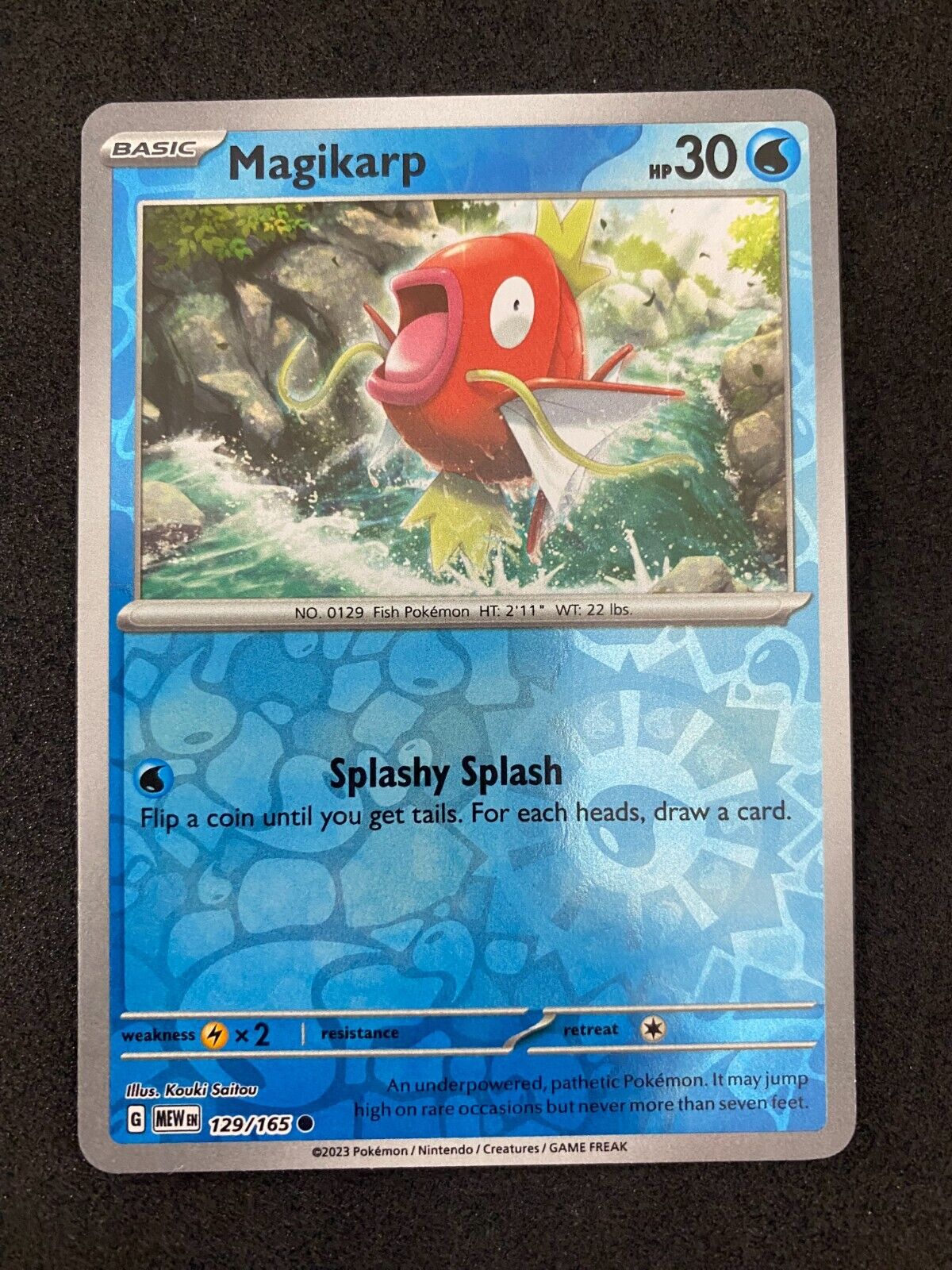 Pokemon Magikarp 129/165 Scarlet Violet Reverse Holo NM