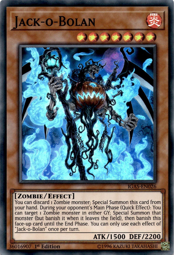 Yugioh Jack-o-Bolan IGAS-EN026 Super Rare 1st Edition NM