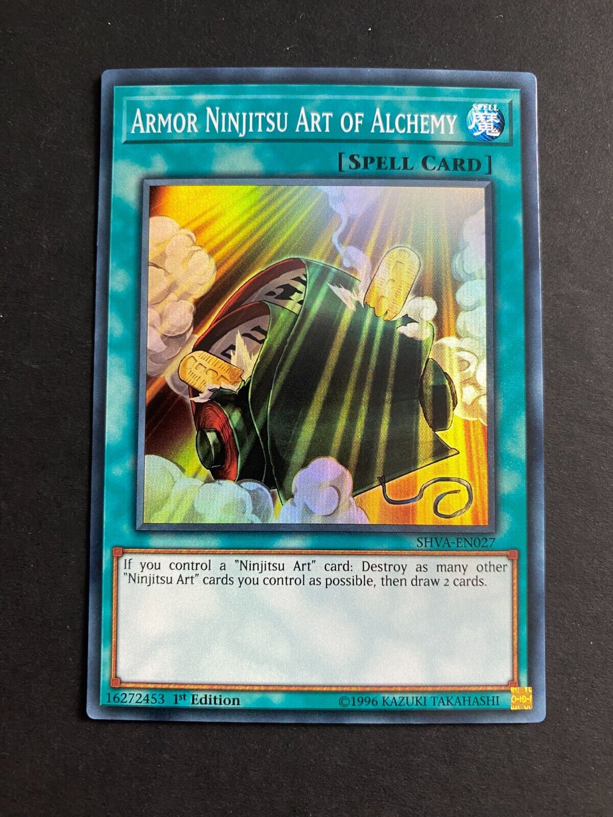 Yugioh Armor Ninjitsu Art of Alchemy SHVA-EN027 Super Rare 1st Edition LP