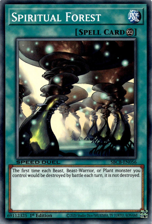 Yugioh Spiritual Forest SBCB-EN056 Speed Duel Common 1st Edition NM