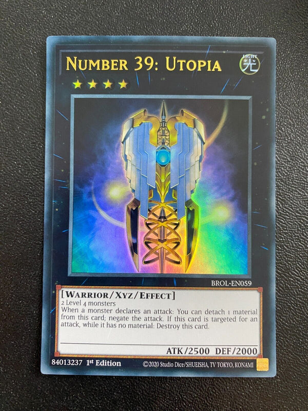 Yugioh Number 39: Utopia BROL-EN059 Ultra Rare 1st Edition NM/MINT