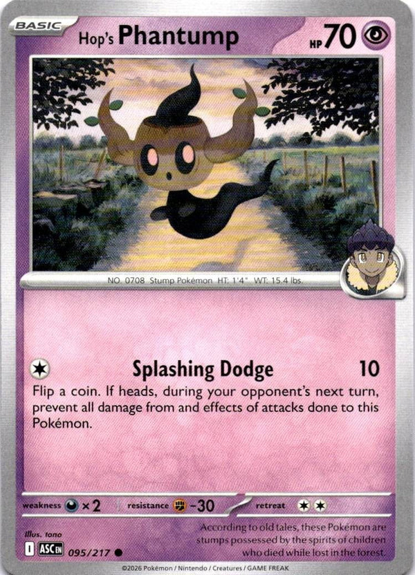 Pokemon Hop's Phantump 095/217 Ascended Heroes Non Holo NM