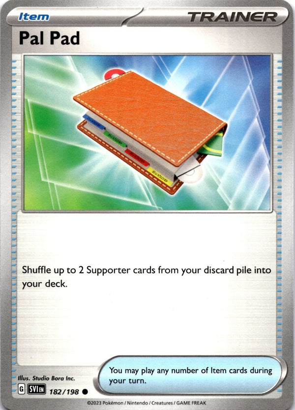 Pokemon Pal Pad 182/198 Scarlet Violet Base Non Holo VLP/NM