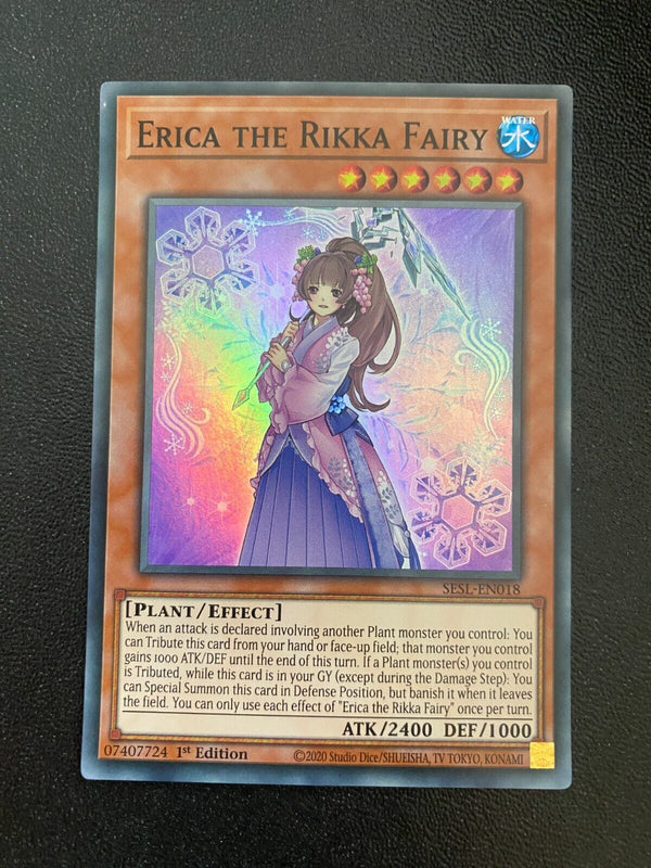 Yugioh Erica the Rikka Fairy SESL-EN018 Super Rare 1st Edition NM/MINT