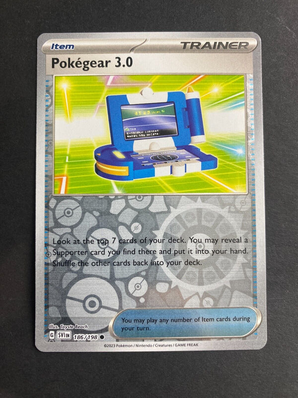Pokemon Pokegear 3.0 186/198 Scarlet Violet Base Reverse Holo NM