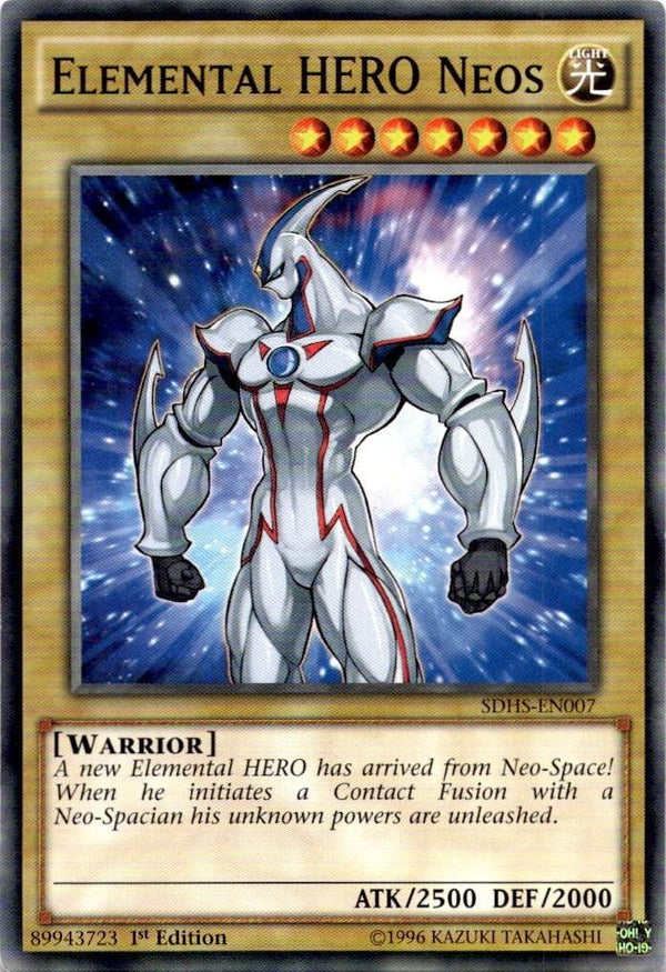 Yugioh Elemental HERO Neos SDHS-EN007 Common 1st Edition VLP/NM