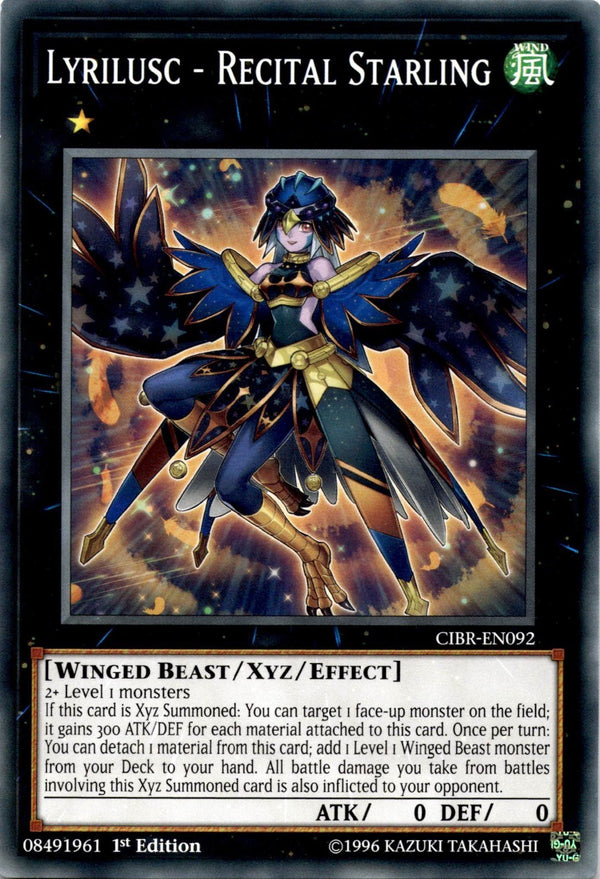 Yugioh Lyrilusc - Recital Starling CIBR-EN092 Common 1st Edition NM