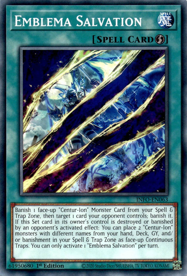 Yugioh Emblema Salvation INFO-EN063 Common 1st Edition NM