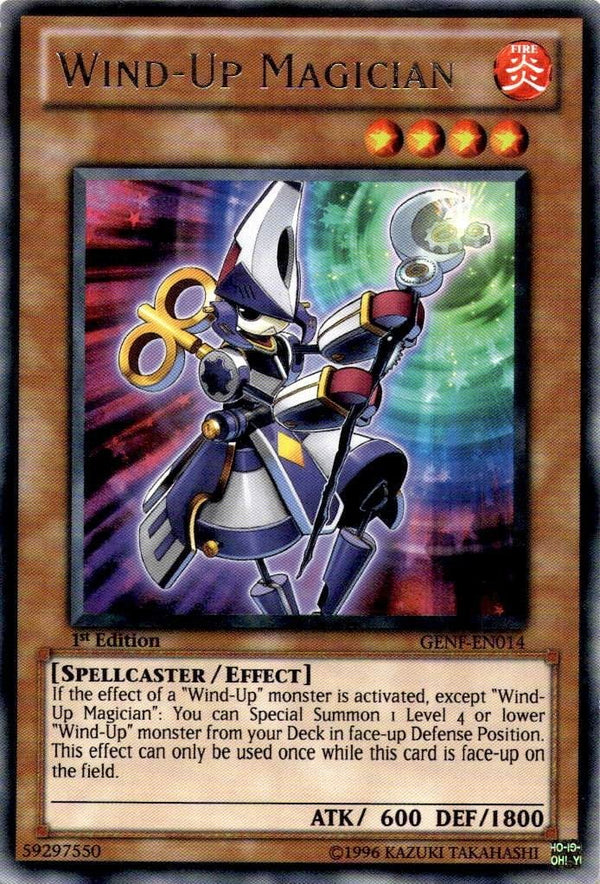 Yugioh Wind-Up Magician GENF-EN014 Rare 1st Edition MP/LP