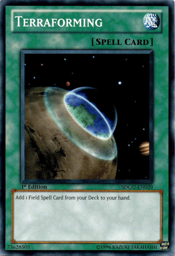 Yugioh Terraforming SDGU-EN029 Common 1st Edition VLP/NM