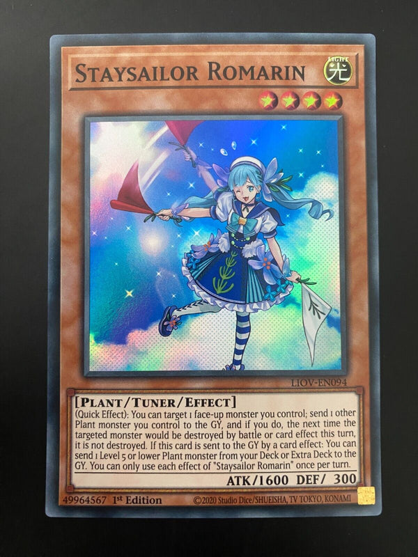 Yugioh Staysailor Romarin LIOV-EN094 Super Rare 1st Edition NM/MINT