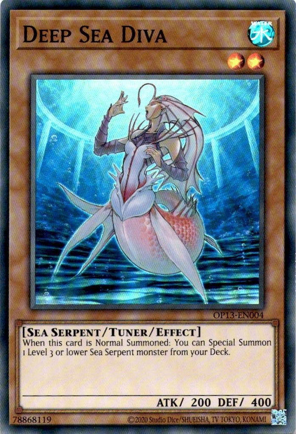 Yugioh Deep Sea Diva OP13-EN004 Super Rare Unlimited Edition NM