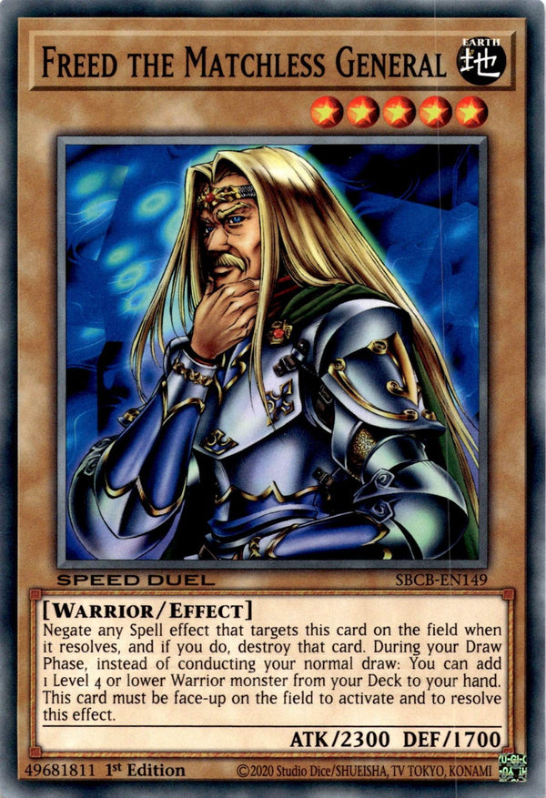 Yugioh Freed the Matchless General SBCB-EN149 Speed Duel Common 1st Edition NM