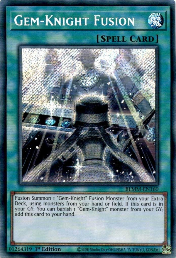 Yugioh Gem-Knight Fusion BLMM-EN160 Secret Rare 1st Edition NM