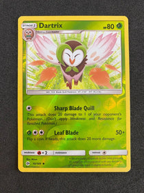 Pokemon Dartrix 10/149 Sun Moon Base Reverse Holo NM