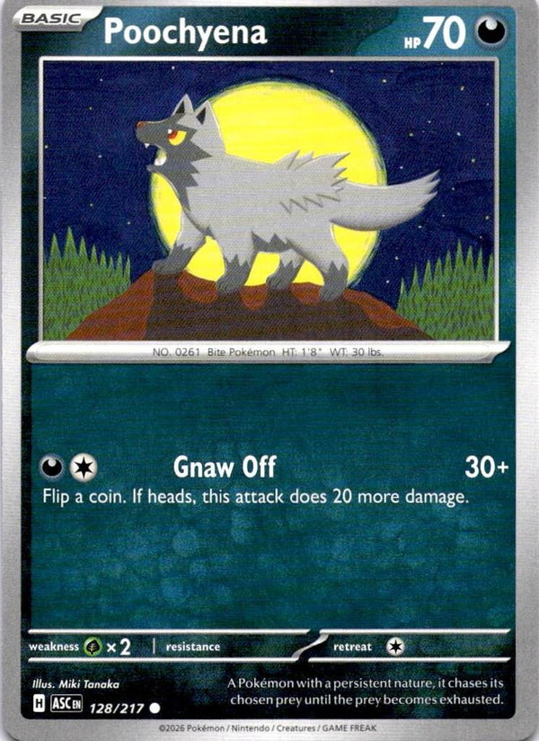 Pokemon Poochyena 128/217 Ascended Heroes Non Holo NM