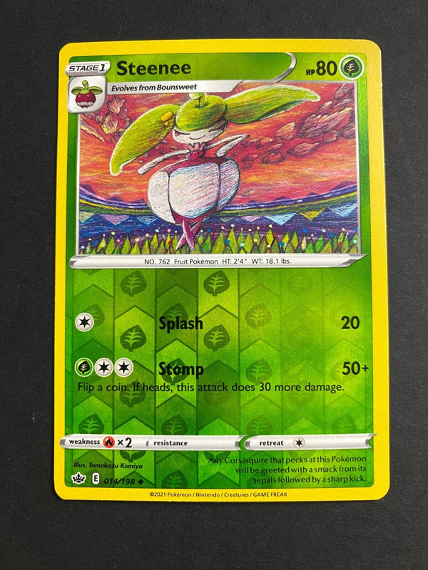 Pokemon Steenee 014/198 Chilling Reign Reverse Holo NM