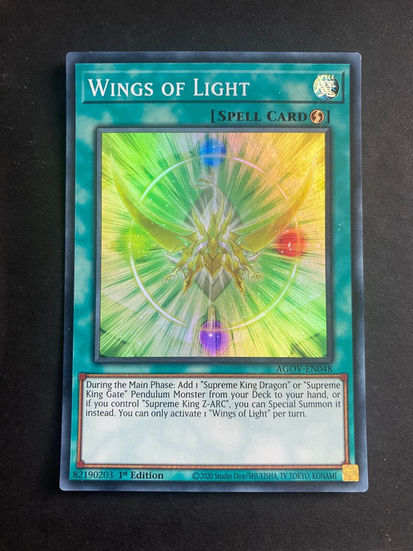 Yugioh Wings of Light AGOV-EN048 Super Rare 1st Edition LP