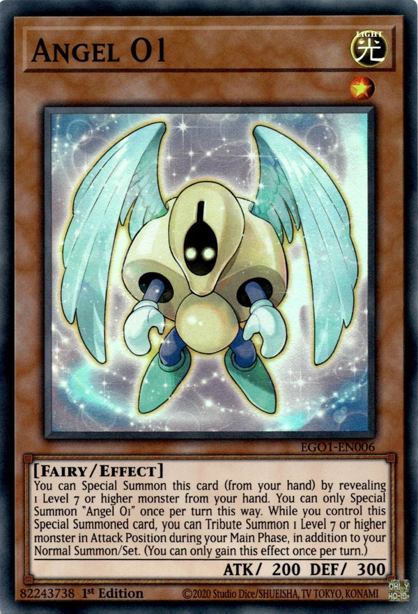Yugioh Angel O1 EGO1-EN006 Super Rare 1st Edition NM