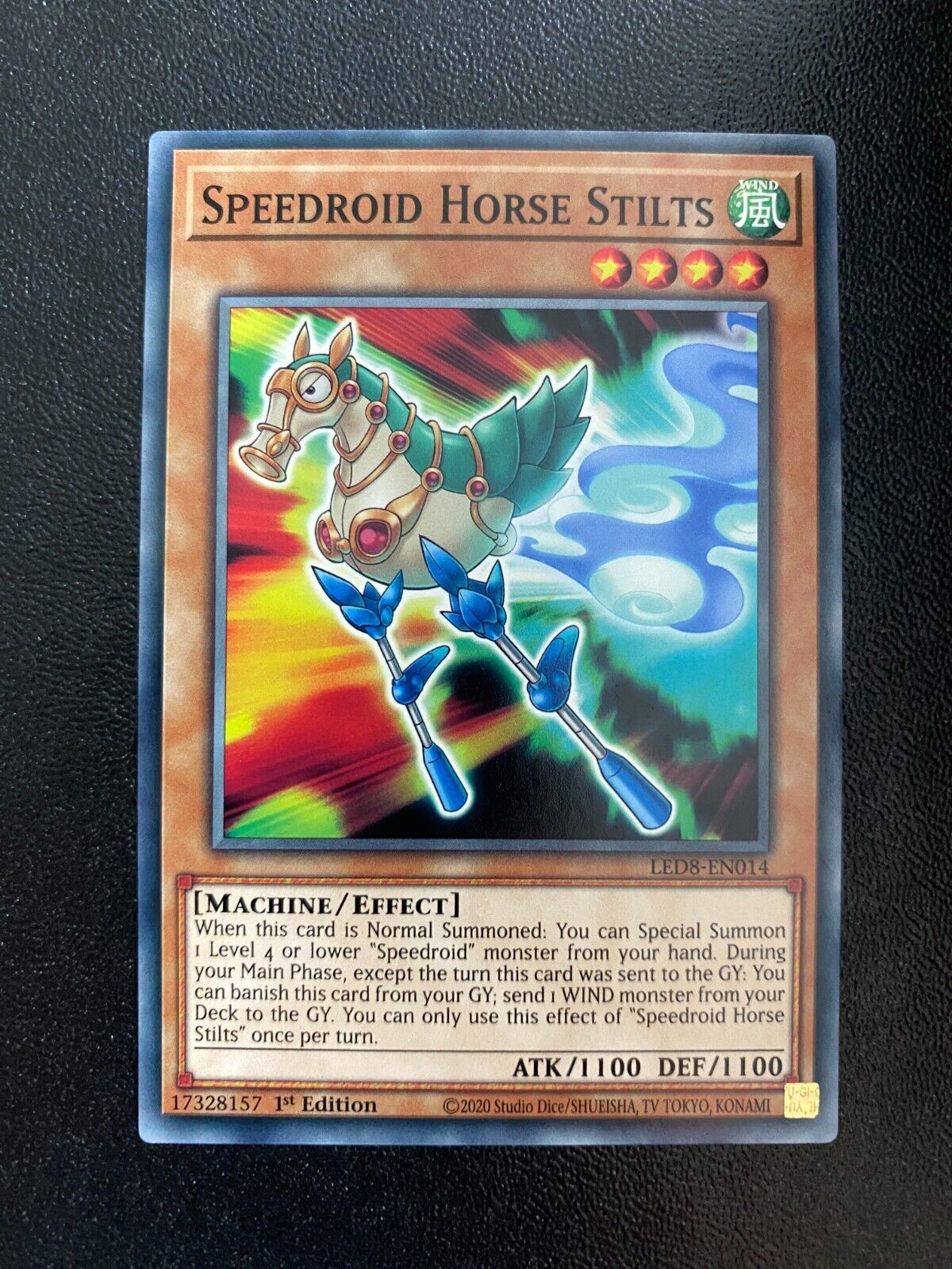 Yugioh Speedroid Horse Stilts LED8-EN014 Common 1st Edition NM