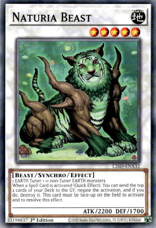 Yugioh Naturia Beast L26D-ENX32 Common 1st Edition NM