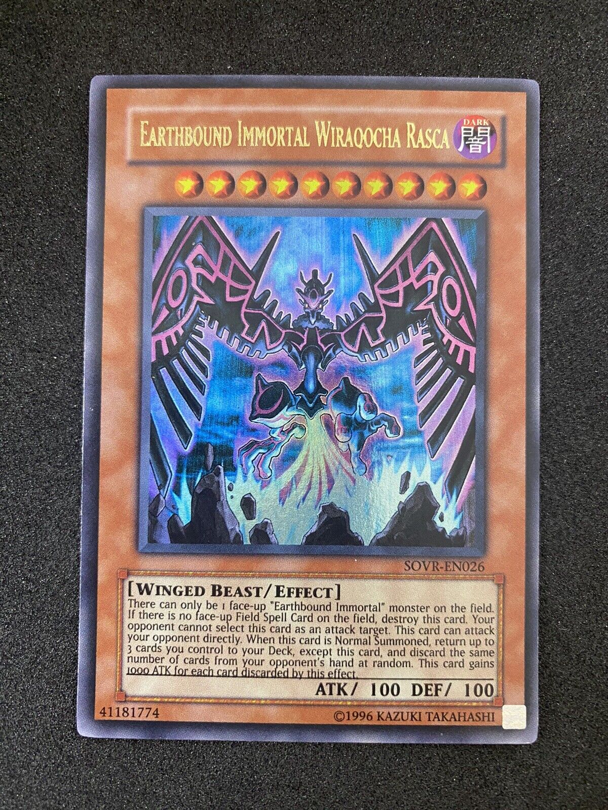 Yugioh Earthbound Immortal Wiraqocha Rasca SOVR-EN026 Ultra Rare Unlimited NM-M