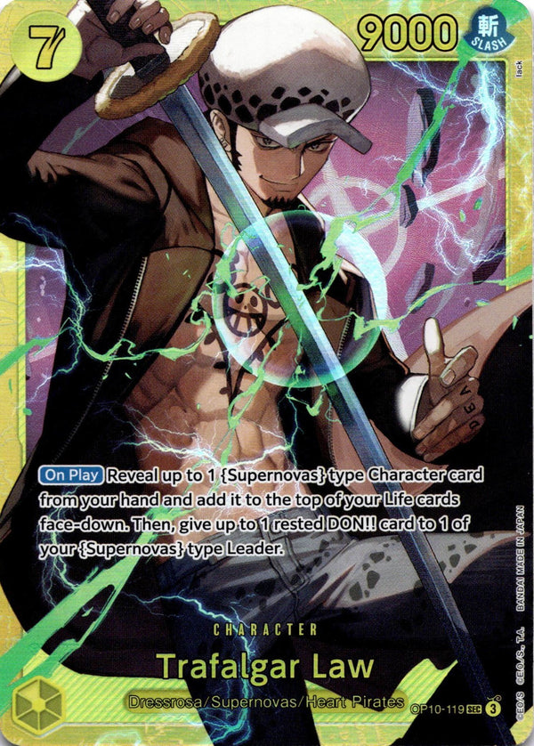 One Piece Trafalgar Law OP10-119 Royal Blood SEC NM