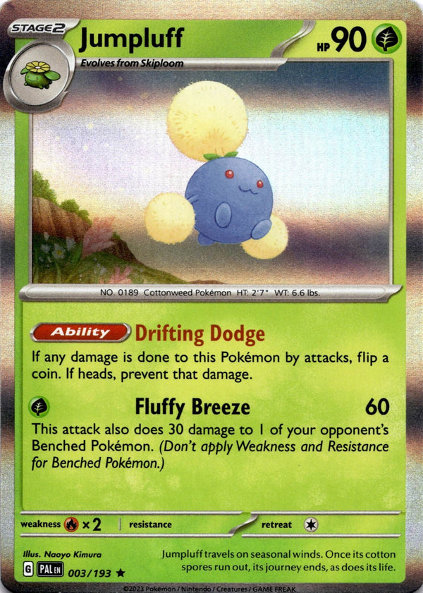 Pokemon Jumpluff 003/193 Paldea Evolved Holo NM
