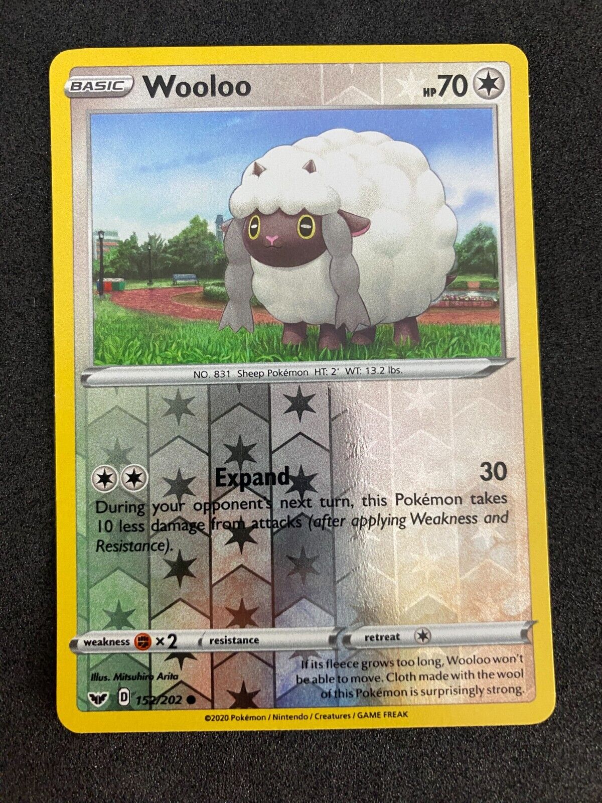 Pokemon Wooloo 152/202 Sword Shield Reverse Holo NM-MINT