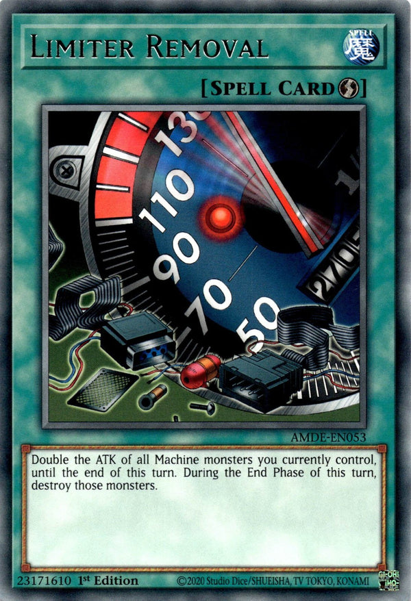 Yugioh Limiter Removal AMDE-EN053 Rare 1st Edition NM
