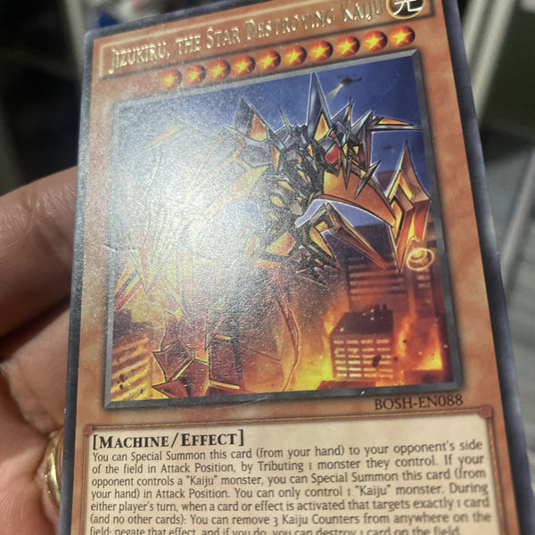 Yugioh Jizukiru, the Star Destroying Kaiju BOSH-EN088 Rare 1st Edition MP